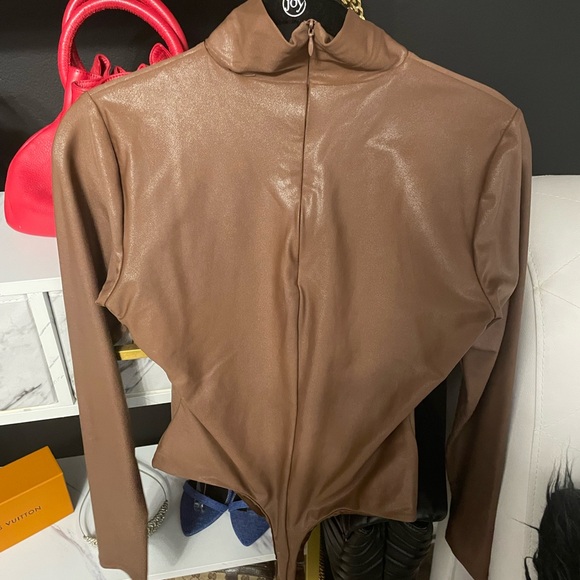 Naked Wardrobe Drip Drip Faux Leather Body Suit - Picture 2 of 5